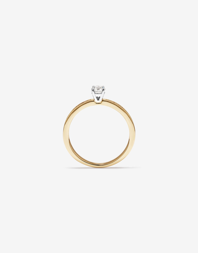 Michael Hill - 0.45 Carat TW Round Brilliant Signature 101 Diamond Ring in 14kt Yellow & White Gold