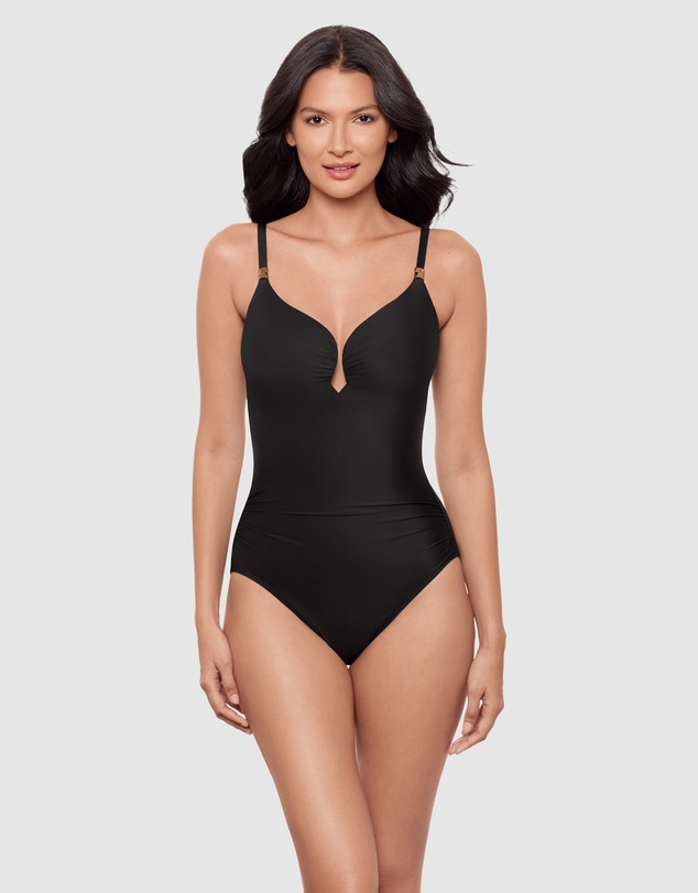 Miraclesuit Swimwear  - Razzle Dazzle Antheia Plunge Underwired Shaping Swimsuit