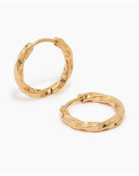 Lovisa - Waterproof Gold Plated Stainless Steel Twisted Hoop Earrings
