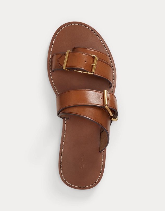 Polo Ralph Lauren - Buckled-Strap Leather Sandals - Women's