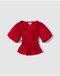 Damson Madder - Everly Ruffle Blouse