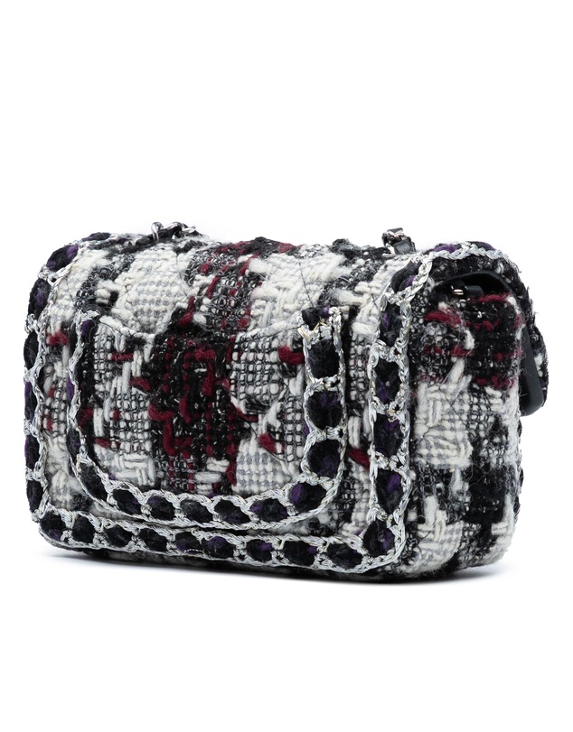 Pre-Loved by Azura Reborn - Pre-Loved Mini Rectangular Quilted Tweed Single Flap