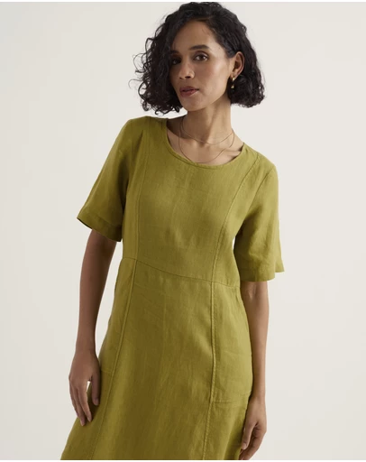 Seasalt - Grass Wave Linen Midi Dress