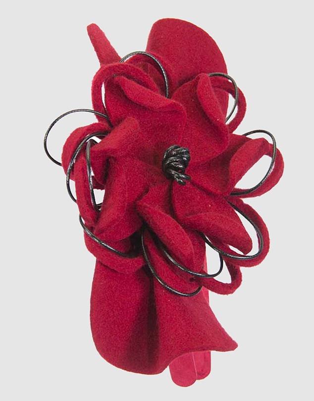 Max Alexander - Felt Red Flower Winter Racing Fascinator
