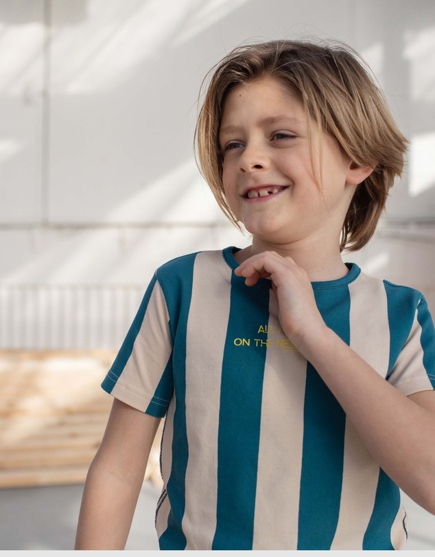 Quapi - Fergus Stripe T-Shirt - Kids-Teens