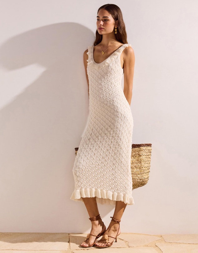 MINKPINK - Sabine Pointelle Midi Dress