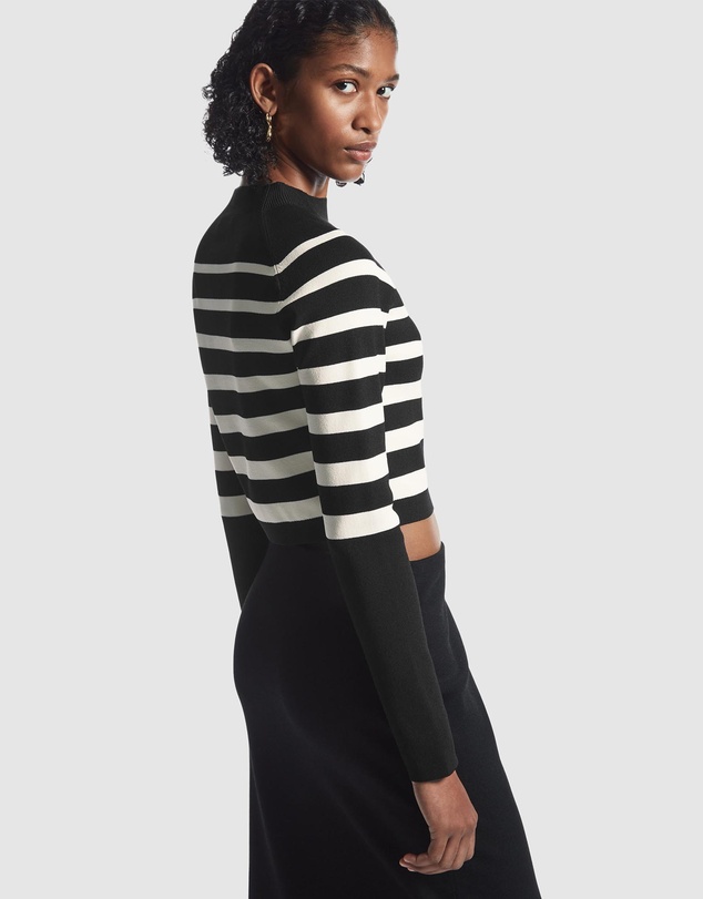 COS - Cropped Knitted Mock-neck Top