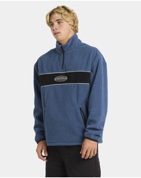 Quiksilver - Mens Mercury Panel 1/4 Zip Fleece Jumper