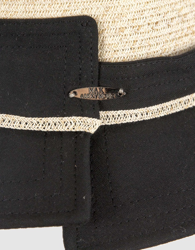 Max Alexander - Straw Black Summer Beach Sun Hat