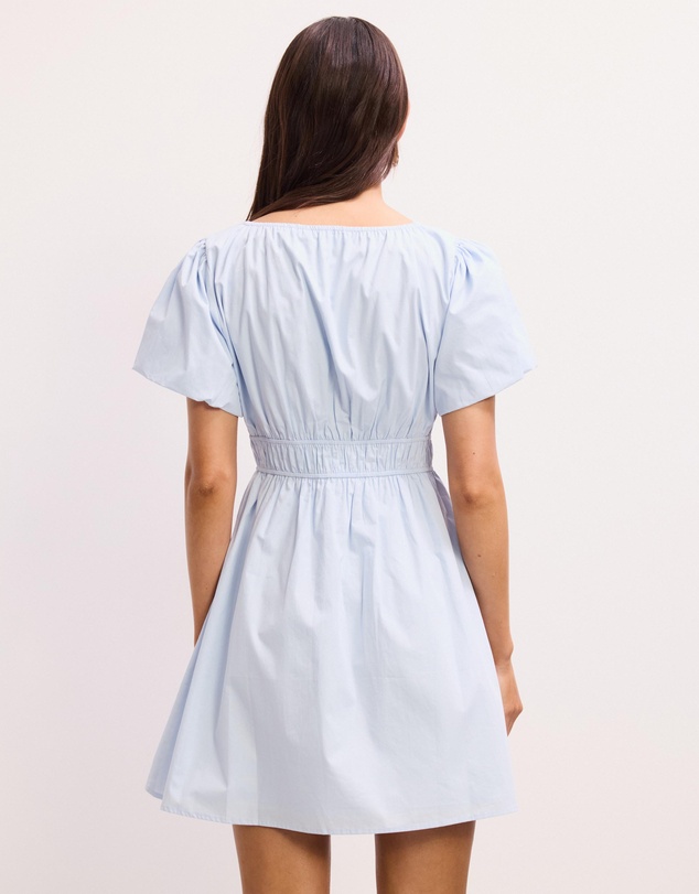 The Fated - Emira Gathered Tie Mini Dress