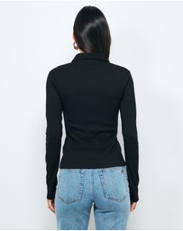 AERE - Iris Ribbed Fitted Polo