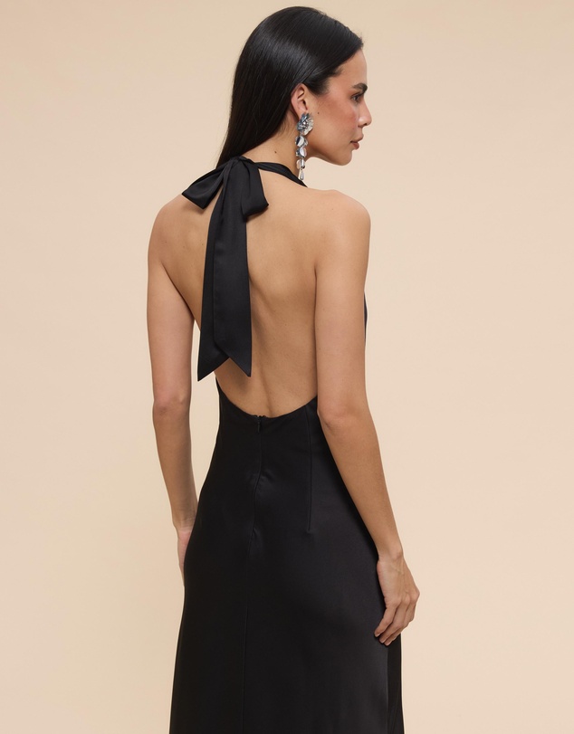 CHANCERY - Tanisha High Neck Cowl Maxi Dress