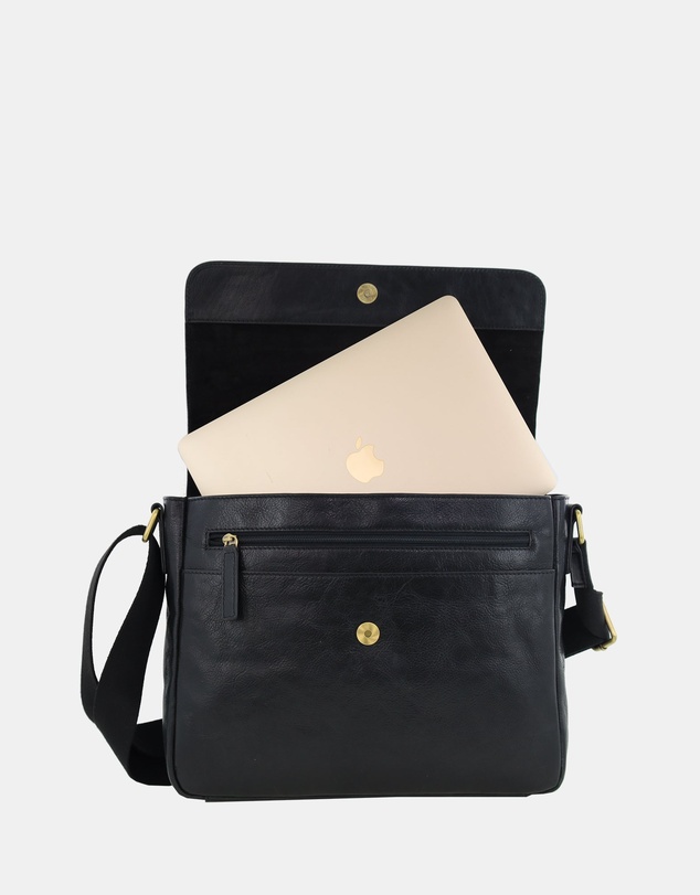 Pierre Cardin - Pierre Cardin Men's Leather Classic Messenger/Computer Bag