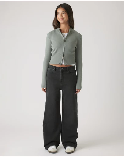 Decjuba Kids - Matilda Zip Up Knit Jacket - Teens