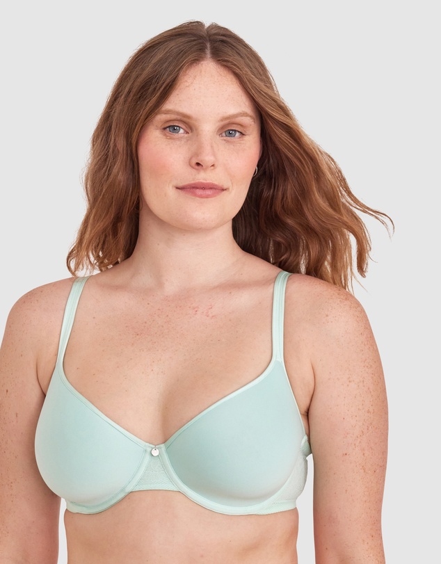 Bras N Things - Pure Body Full Cup Bra-Light Green