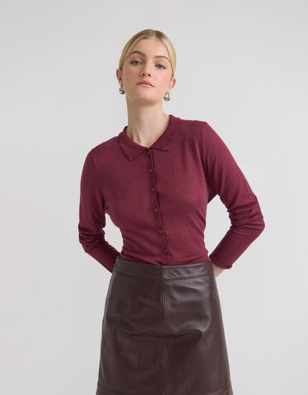 Oxford - Edwina Silk Blend Polo Collar Knit