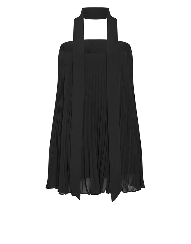 City Chic - Aida Strapless Pleat Mini Dress - black