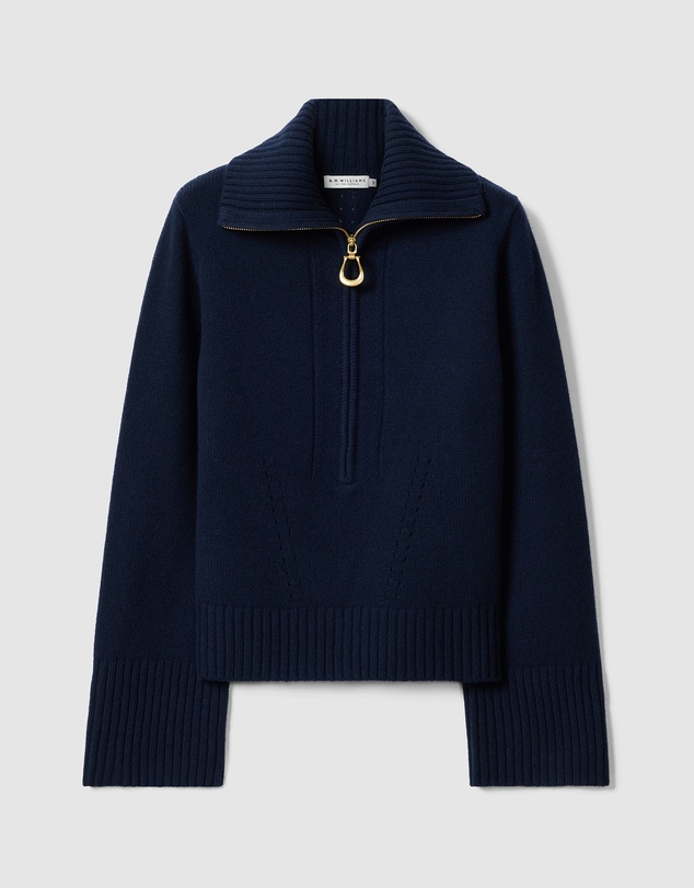 R.M.Williams - Casuarina Lambswool Zip Knit Jumper