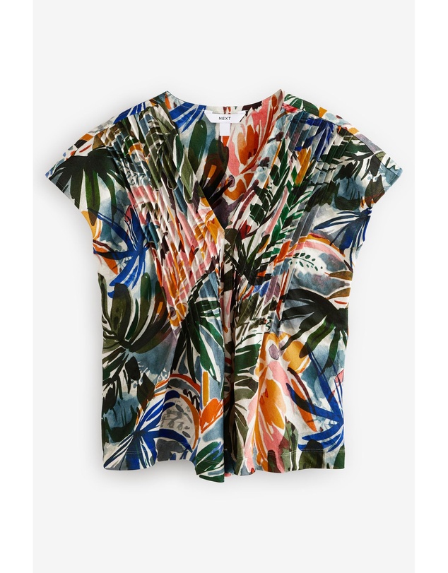 NEXT - Pintuck V-Neck Top