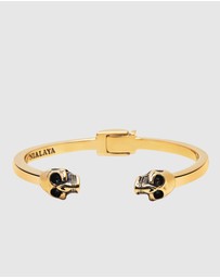Nialaya Jewellery - Men's Golden Skull Bangle