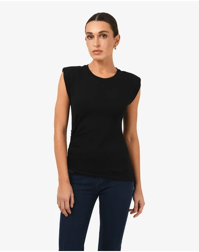 Forcast - Sarah Padded Ruched Jersey Top