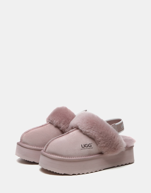 EVERAU - Australian Shepherd Ugg Muffin Platform Cow Suede Upper House Shoes