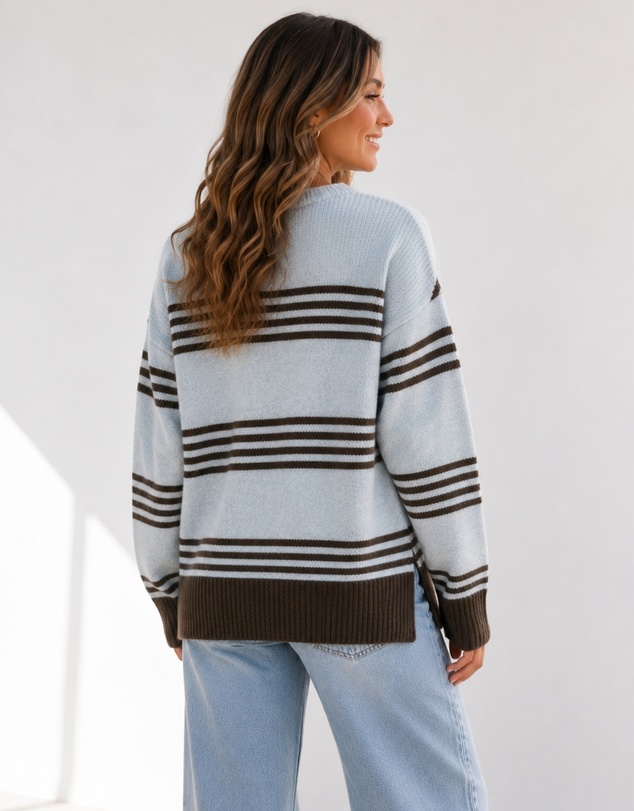 Esther & Co - Kessie Knit - Blue Stripe