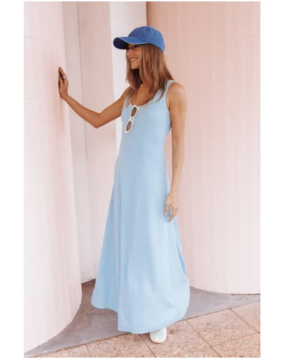 Petal & Pup - Tatum Maxi Dress - Blue