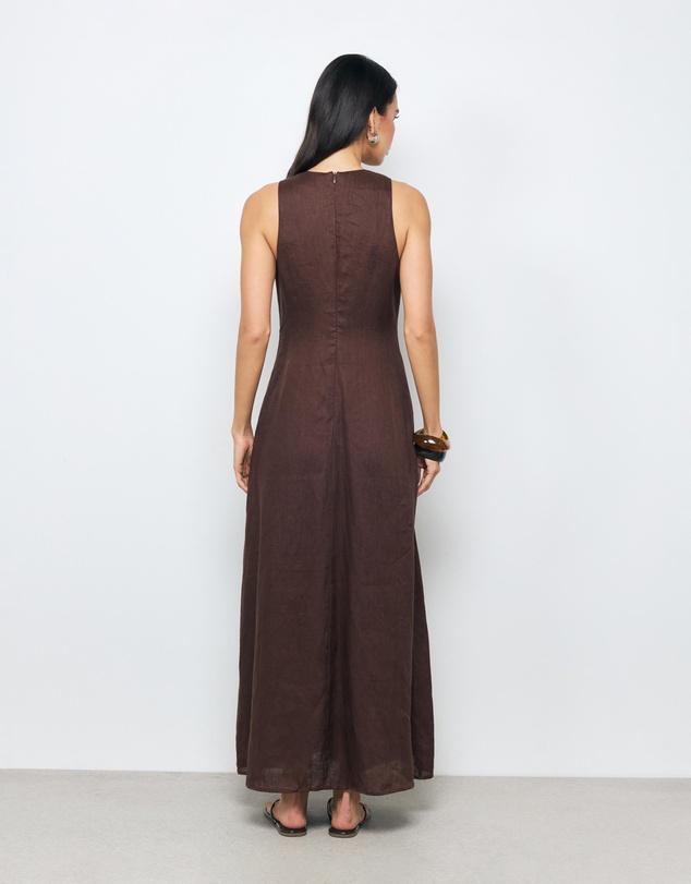 AERE - Evania Linen Midi Dress
