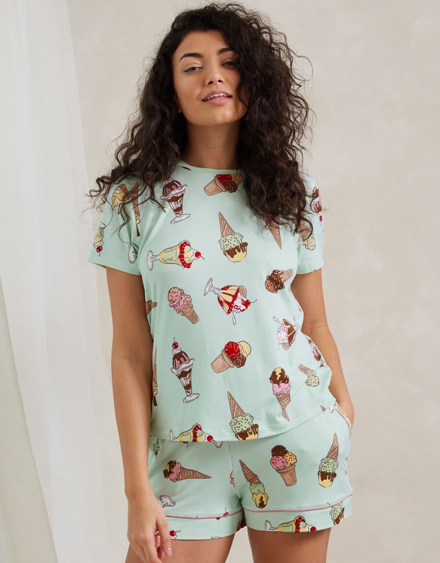 Chelsea Peers - Ice Cream Print Short Pyjama Set