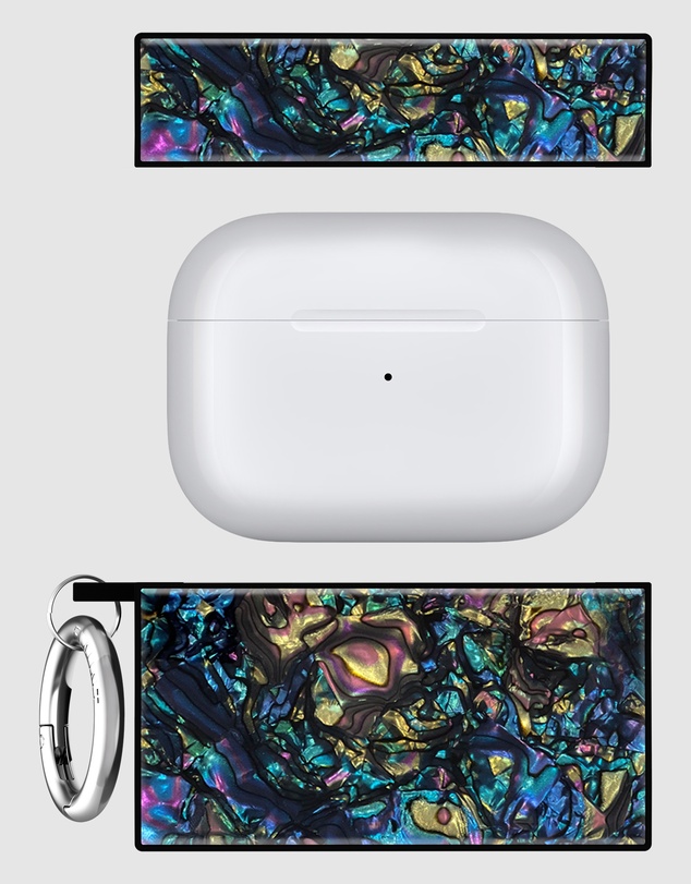 Flaunt - Flaunt Abalone Shell with Silver Clip Case for AirPod Pro 3