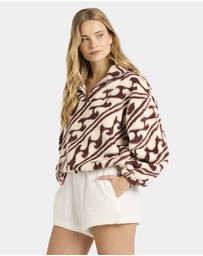 Billabong - Womens Dark Wave Half Zip Fleece Top