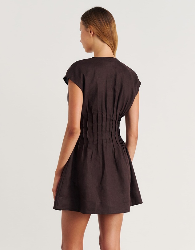 Jag - Delphine Pintuck Linen Mini Dress