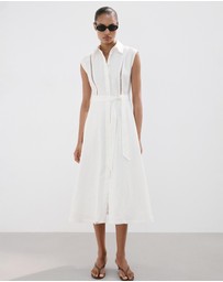 M.N.G - Linen Shirt Dress with Bow