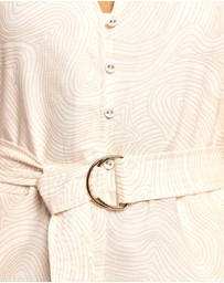 Petal & Pup - Cassian Belted Playsuit - Tan Swirl