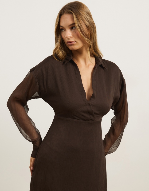 Atmos&Here - Keira Long Sleeve Midi Dress