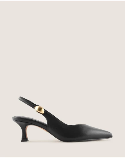 Shelly Shen - Gracie Low Heels Black Leather
