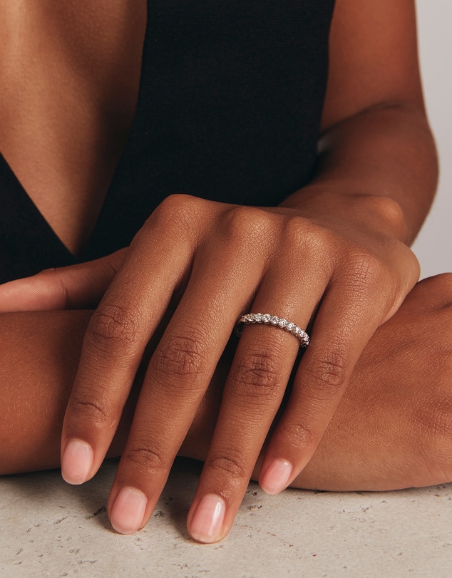 Michael Hill - 0.60 Carat TW Claw Set Round Brilliant Laboratory-Grown Diamond Wedding Ring in 14kt White Gold