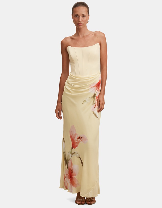 Forever New - Isra Printed Strapless Maxi Dress