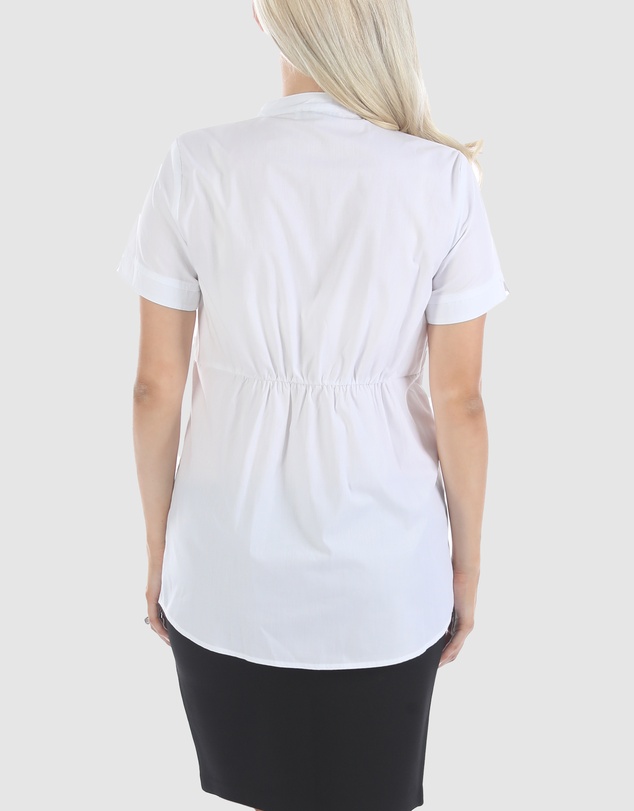 Angel Maternity - Maternity & Nursing Blouse Work Top - White