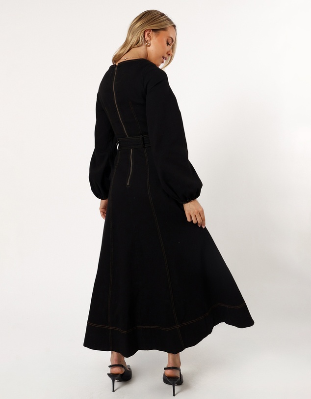 Petal & Pup - Mateo Long Sleeve Denim Dress - Black