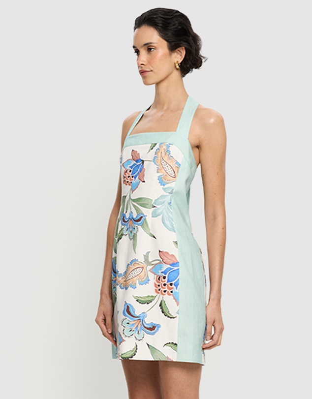 KIVARI - Azure Halter Mini Dress