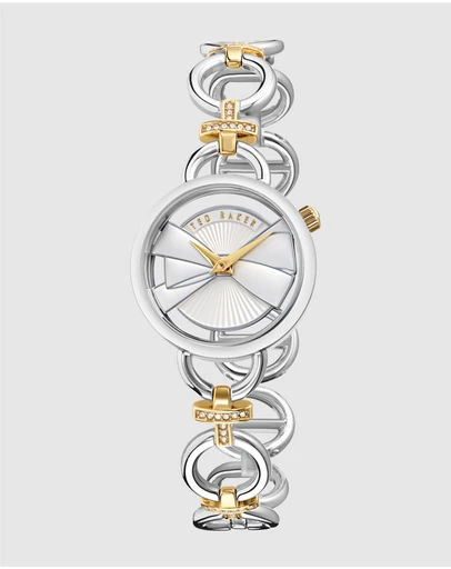 Ted Baker - Lilabel Bow White 28mm Two-Tone Bracelet Watch
