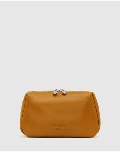 Republic of Florence - The Otto Yellow Leather Dopp Kit