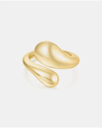Ania Haie - Gold Sculptural Crossover Ring