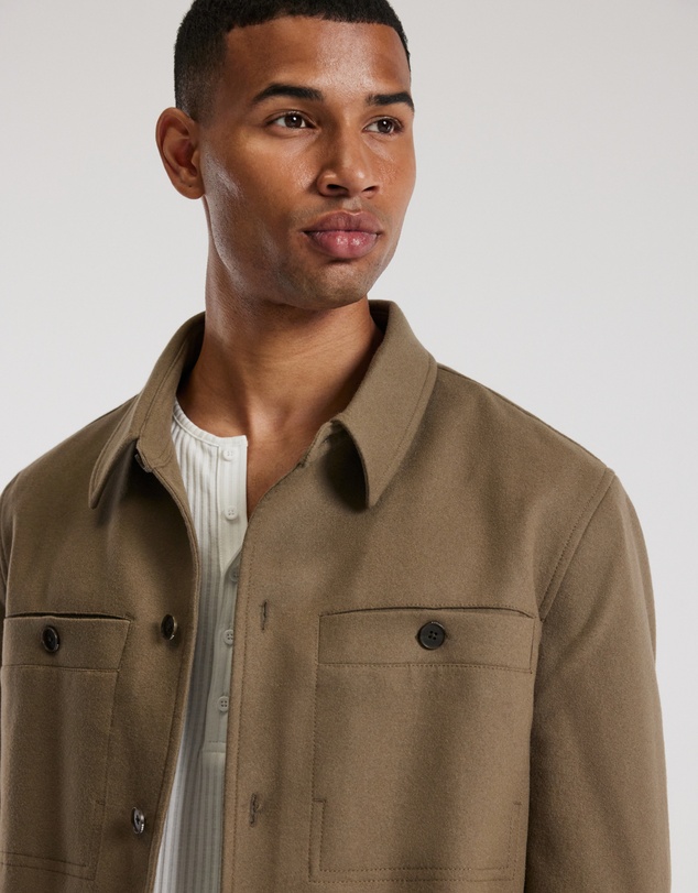 Calibre - Melton Shirt Jacket Latte