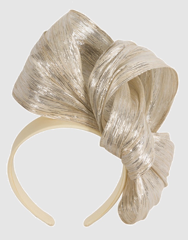 Fillies Collection - Bespoke Silver Bow Racing Fascinator