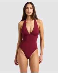 JETS - Plunge Halter Tie One Piece