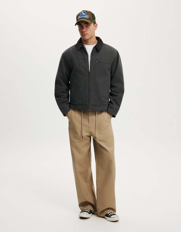 Cotton On - Cropped Canvas Harrington