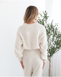 Esther & Co - Adelaine Knit - Cream Print